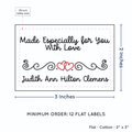 PPLR_HIDDEN_PRODUCT Double Heart Quote (2"x3" Cotton - 12 labels/set)
