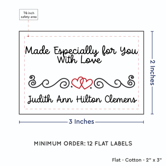 PPLR_HIDDEN_PRODUCT Double Heart Quote (2"x3" Cotton - 12 labels/set)
