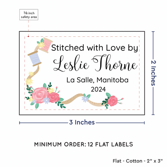 PPLR_HIDDEN_PRODUCT Thread and Flowers (2"x3" Cotton - 12 labels/set)