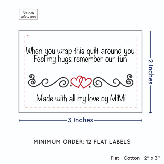 PPLR_HIDDEN_PRODUCT Double Heart Quote (2"x3" Cotton - 12 labels/set)
