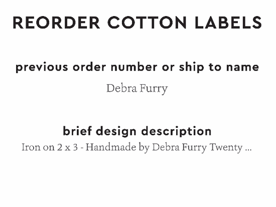 PPLR_HIDDEN_PRODUCT Reorder Previous Label Design - COTTON