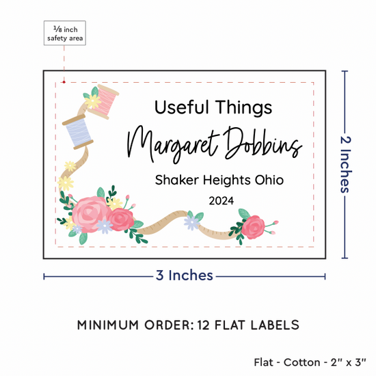 PPLR_HIDDEN_PRODUCT Thread and Flowers (2"x3" Cotton - 12 labels/set)