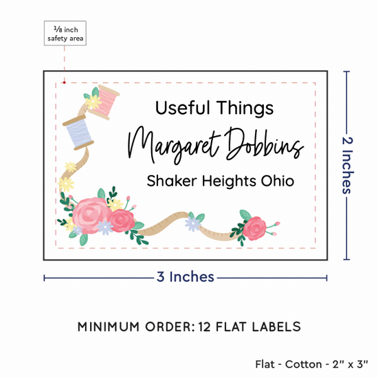 PPLR_HIDDEN_PRODUCT Thread and Flowers (2"x3" Cotton - 12 labels/set)
