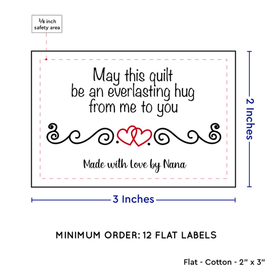 PPLR_HIDDEN_PRODUCT Double Heart Quote (2"x3" Cotton - 12 labels/set)