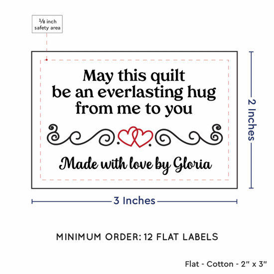 PPLR_HIDDEN_PRODUCT Double Heart Quote (2"x3" Cotton - 12 labels/set)