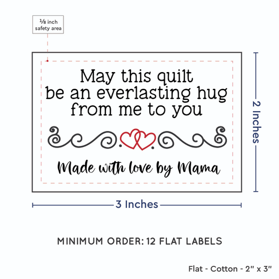 PPLR_HIDDEN_PRODUCT Double Heart Quote (2"x3" Cotton - 12 labels/set)