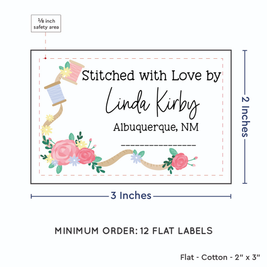 PPLR_HIDDEN_PRODUCT Thread and Flowers (2"x3" Cotton - 12 labels/set)
