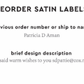 PPLR_HIDDEN_PRODUCT Reorder Previous Label Design - SATIN
