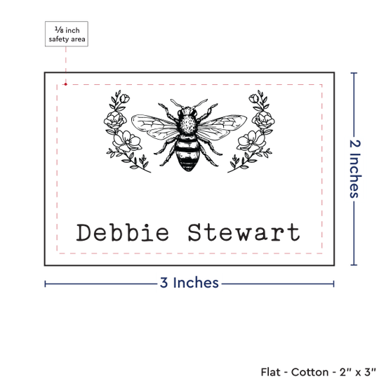 PPLR_HIDDEN_PRODUCT Floral Bee (2"x3"-Cotton)