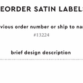 PPLR_HIDDEN_PRODUCT Reorder Previous Label Design - SATIN