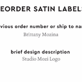 PPLR_HIDDEN_PRODUCT Reorder Previous Label Design - SATIN