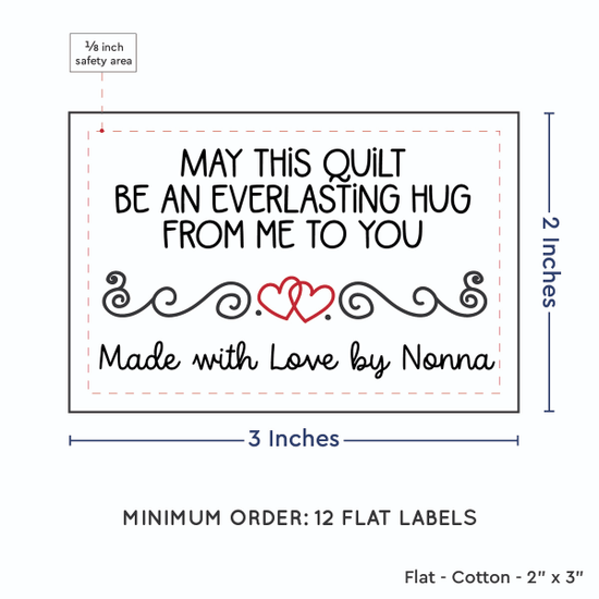PPLR_HIDDEN_PRODUCT Double Heart Quote (2"x3" Cotton - 12 labels/set)
