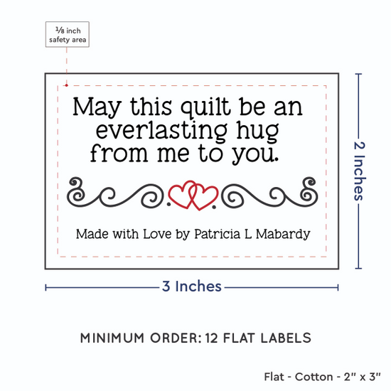 PPLR_HIDDEN_PRODUCT Double Heart Quote (2"x3" Cotton - 12 labels/set)