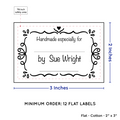 PPLR_HIDDEN_PRODUCT Swirl Accent Border with Fill in Blanks (2"x3" Cotton - 12 labels/set)