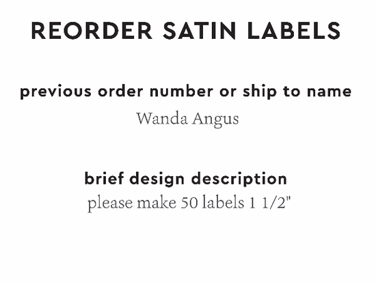 PPLR_HIDDEN_PRODUCT Reorder Previous Label Design - SATIN