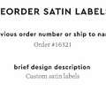PPLR_HIDDEN_PRODUCT Reorder Previous Label Design - SATIN