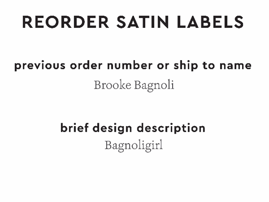 PPLR_HIDDEN_PRODUCT Reorder Previous Label Design - SATIN