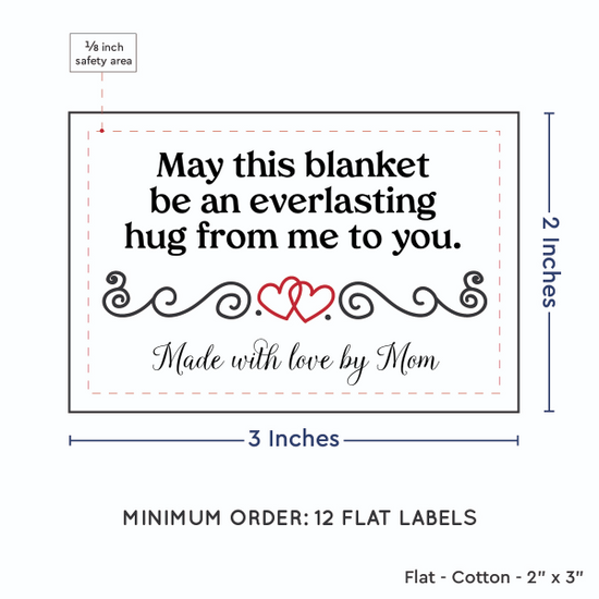PPLR_HIDDEN_PRODUCT Double Heart Quote (2"x3" Cotton - 12 labels/set)