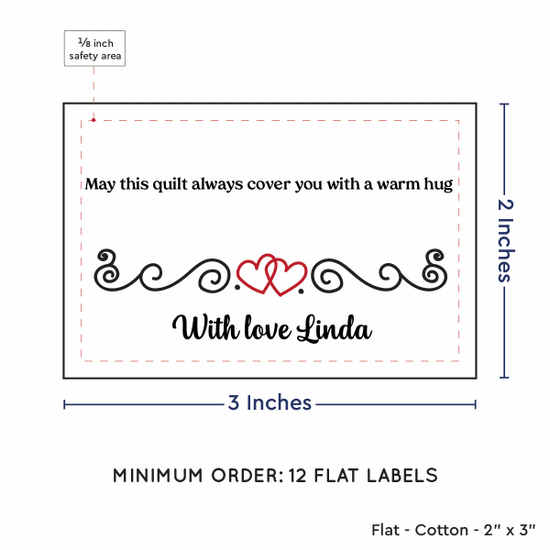 PPLR_HIDDEN_PRODUCT Double Heart Quote (2"x3" Cotton - 12 labels/set)