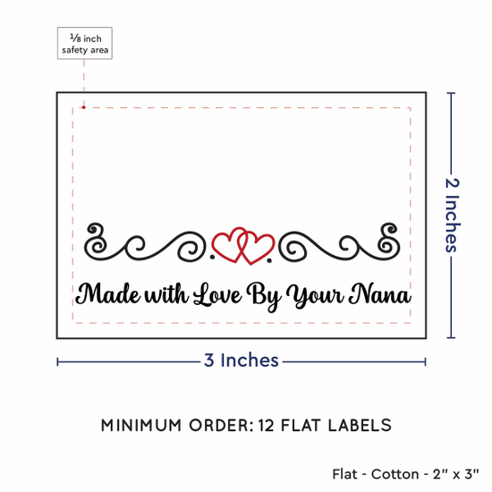 PPLR_HIDDEN_PRODUCT Double Heart Quote (2"x3" Cotton - 12 labels/set)