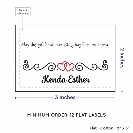 PPLR_HIDDEN_PRODUCT Double Heart Quote (2"x3" Cotton - 12 labels/set)