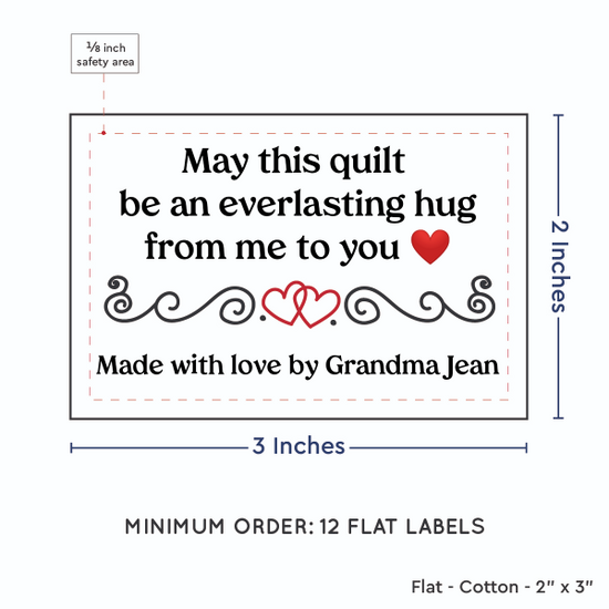 PPLR_HIDDEN_PRODUCT Double Heart Quote (2"x3" Cotton - 12 labels/set)