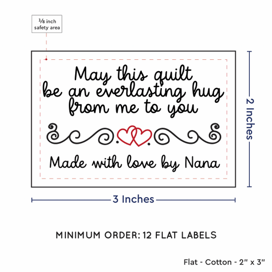 PPLR_HIDDEN_PRODUCT Double Heart Quote (2"x3" Cotton - 12 labels/set)
