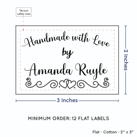 PPLR_HIDDEN_PRODUCT Double Heart Border (2"x3" Cotton - 12 labels/set)