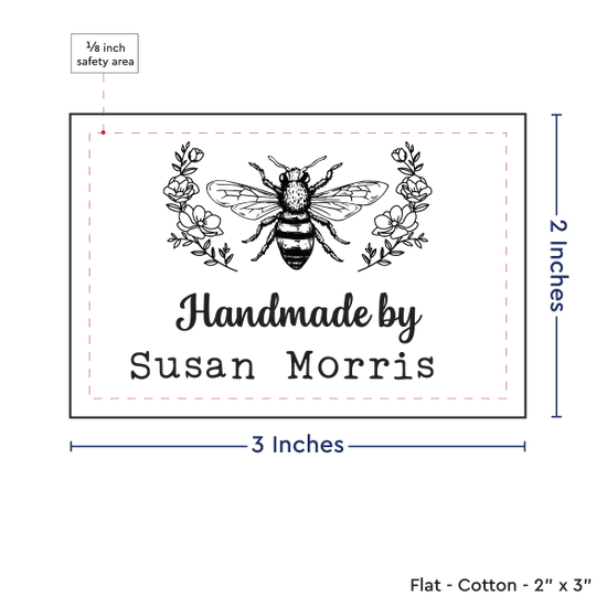 PPLR_HIDDEN_PRODUCT Floral Bee (2"x3"-Cotton)