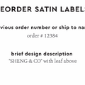 PPLR_HIDDEN_PRODUCT Reorder Previous Label Design - SATIN