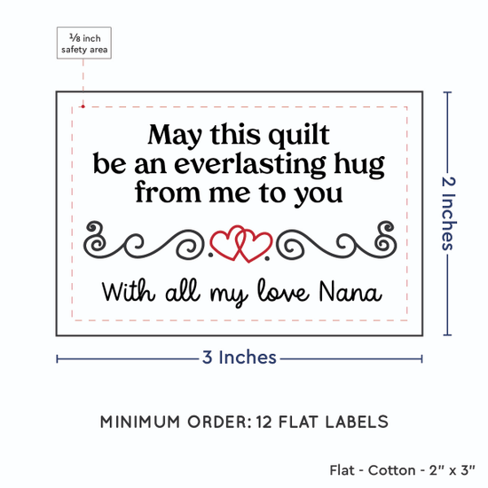 PPLR_HIDDEN_PRODUCT Double Heart Quote (2"x3" Cotton - 12 labels/set)