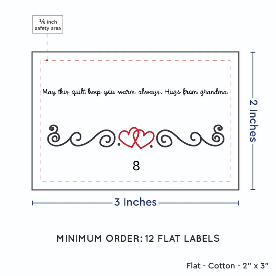 PPLR_HIDDEN_PRODUCT Double Heart Quote (2"x3" Cotton - 12 labels/set)