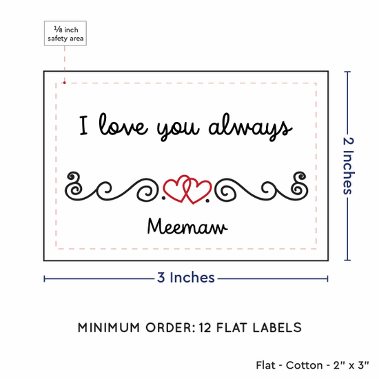 PPLR_HIDDEN_PRODUCT Double Heart Quote (2"x3" Cotton - 12 labels/set)