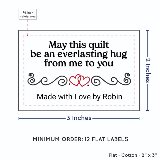 PPLR_HIDDEN_PRODUCT Double Heart Quote (2"x3" Cotton - 12 labels/set)