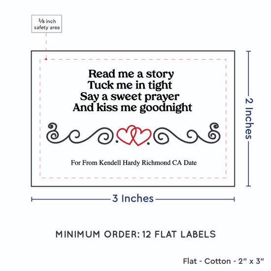 PPLR_HIDDEN_PRODUCT Double Heart Quote (2"x3" Cotton - 12 labels/set)