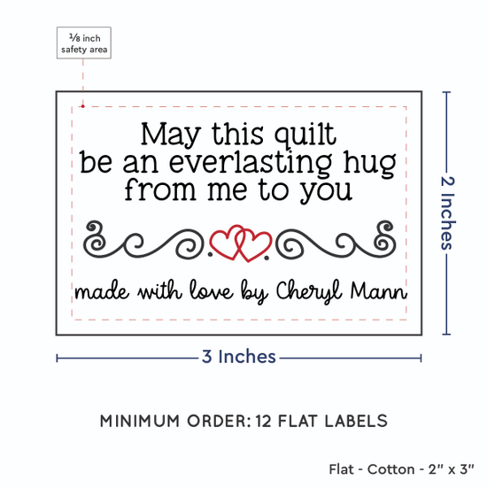 PPLR_HIDDEN_PRODUCT Double Heart Quote (2"x3" Cotton - 12 labels/set)