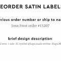 PPLR_HIDDEN_PRODUCT Reorder Previous Label Design - SATIN