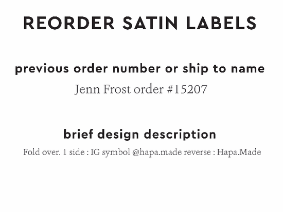 PPLR_HIDDEN_PRODUCT Reorder Previous Label Design - SATIN