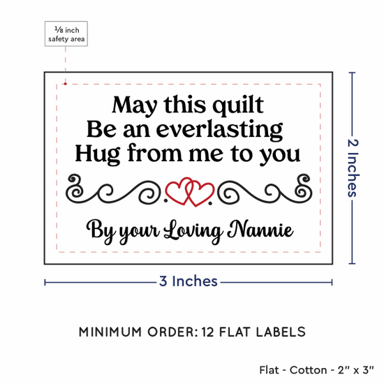 PPLR_HIDDEN_PRODUCT Double Heart Quote (2"x3" Cotton - 12 labels/set)