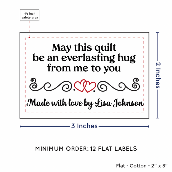 PPLR_HIDDEN_PRODUCT Double Heart Quote (2"x3" Cotton - 12 labels/set)