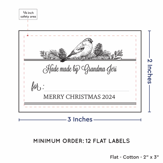 PPLR_HIDDEN_PRODUCT Winter Birds with Fill in Blanks (2"x3" Cotton - 12 labels/set)
