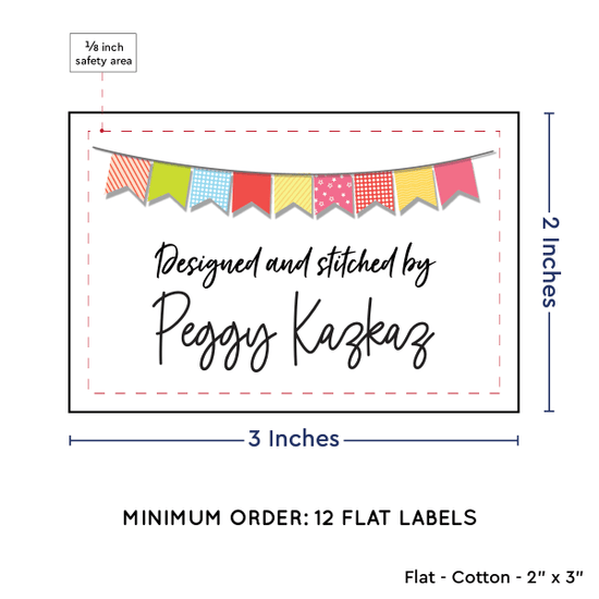 PPLR_HIDDEN_PRODUCT Colorful Banner (2"x3" Cotton - 12 labels/set)