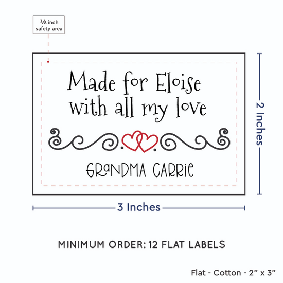 PPLR_HIDDEN_PRODUCT Double Heart Quote (2"x3" Cotton - 12 labels/set)
