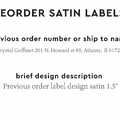 PPLR_HIDDEN_PRODUCT Reorder Previous Label Design - SATIN