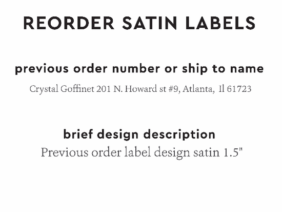 PPLR_HIDDEN_PRODUCT Reorder Previous Label Design - SATIN