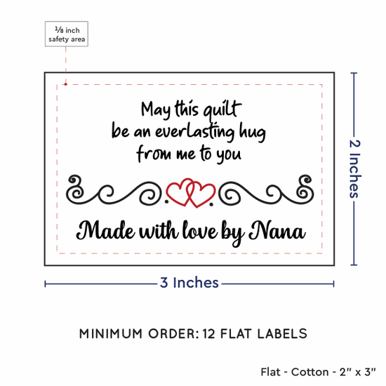 PPLR_HIDDEN_PRODUCT Double Heart Quote (2"x3" Cotton - 12 labels/set)