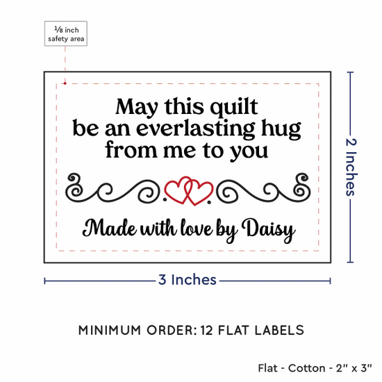 PPLR_HIDDEN_PRODUCT Double Heart Quote (2"x3" Cotton - 12 labels/set)