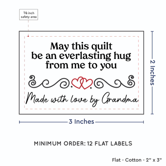 PPLR_HIDDEN_PRODUCT Double Heart Quote (2"x3" Cotton - 12 labels/set)