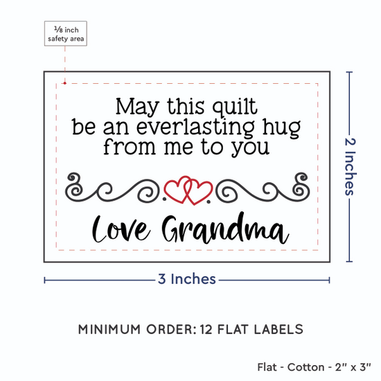 PPLR_HIDDEN_PRODUCT Double Heart Quote (2"x3" Cotton - 12 labels/set)