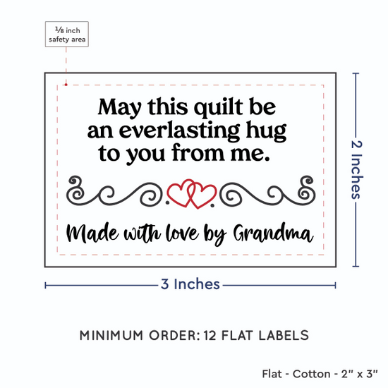 PPLR_HIDDEN_PRODUCT Double Heart Quote (2"x3" Cotton - 12 labels/set)